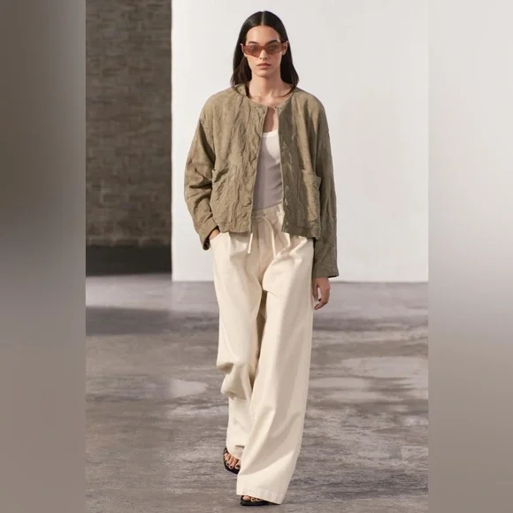 NWT ZARA 100% GENUINE SUEDE JACKET ZW COLLECTION Size S - Picture 2 of 16